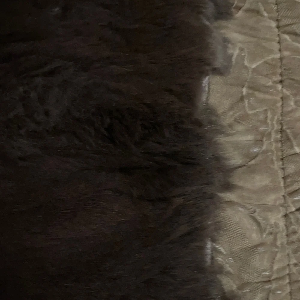 J Percy for Marvin Richards  Brown Fur-Trimmed  Coat